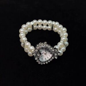 Pearl Beaded Watch Bracelet